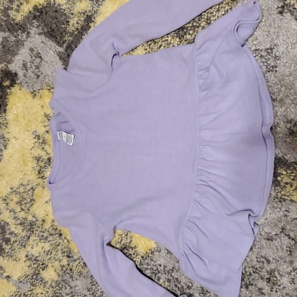 Long sleeve peplum top for girls